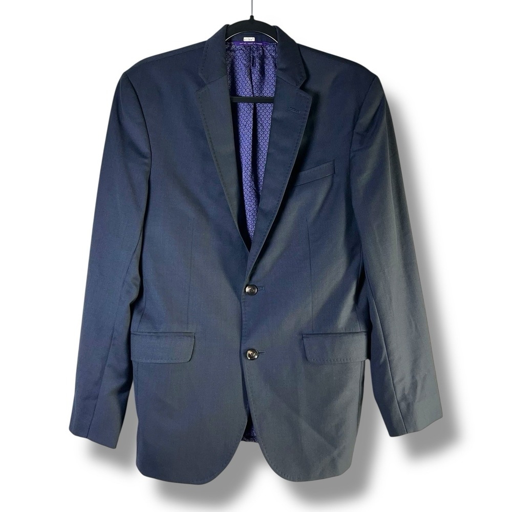 Ted Baker Jones CT Blazer Mens Size 38R Endurance‎ 100% Wool Dark Blue Office